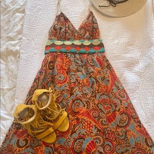 Gorgeous Anthropologie Dress with removable beaded belt